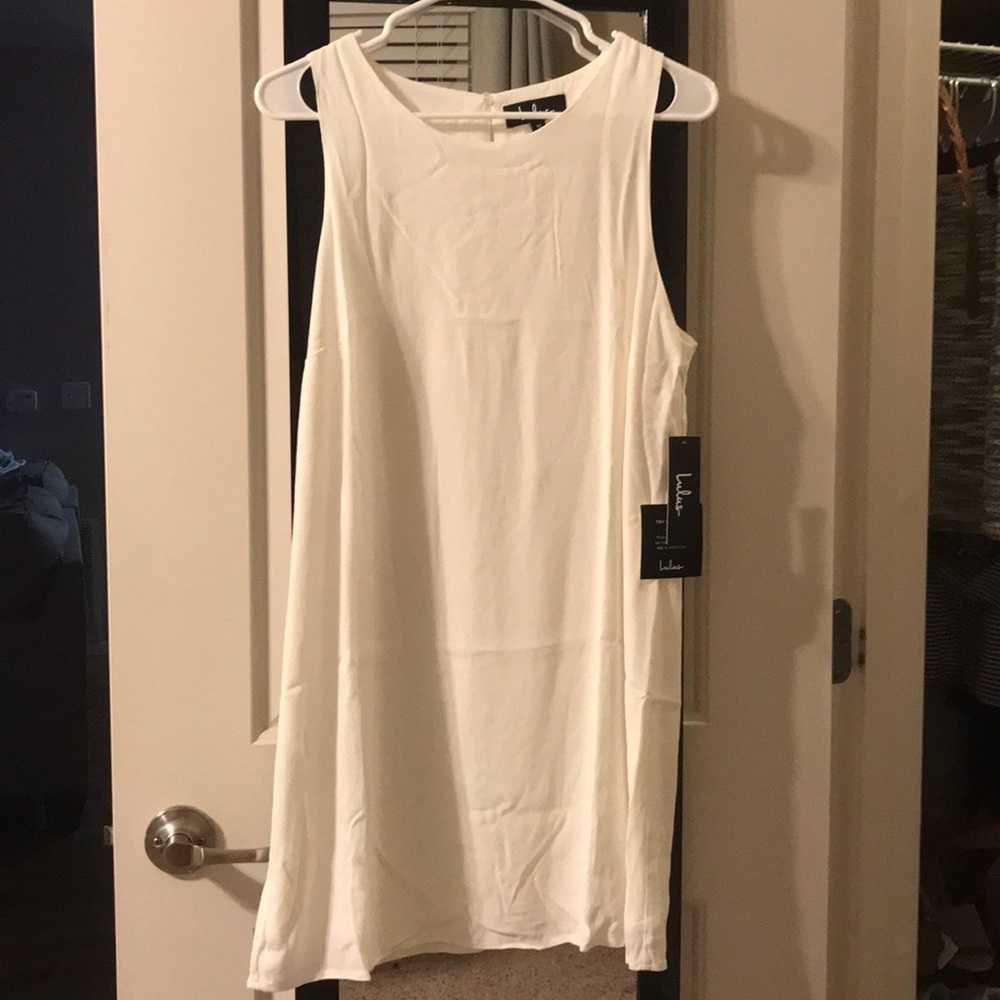🌟Lulu’s White Shift Dress XS